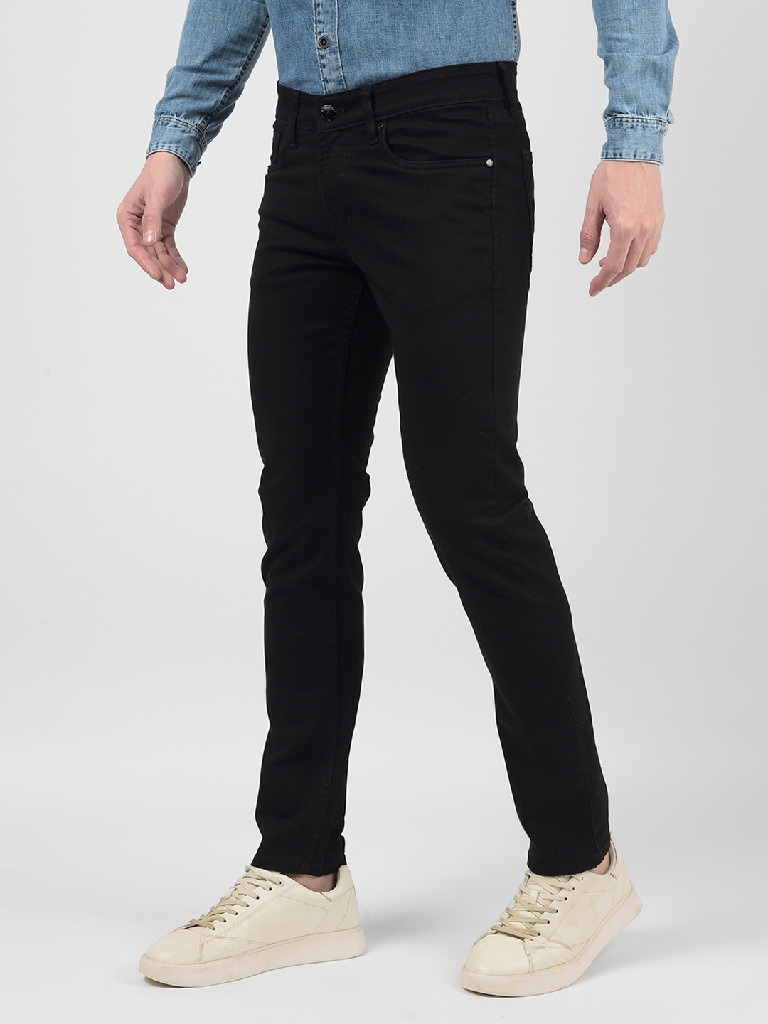 Numero Uno Men Solid Black Jeans